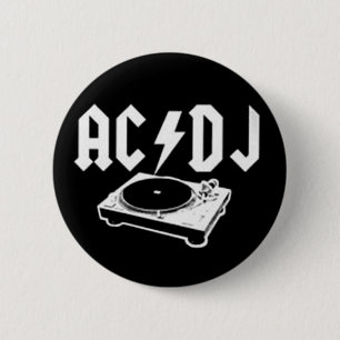 AC DJ 2 INCH ROUND BUTTON