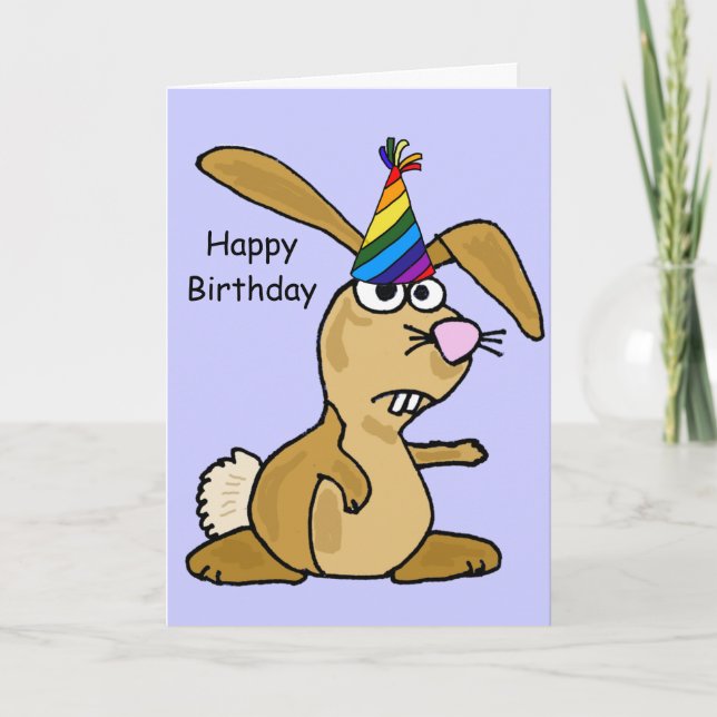 AC- Funny Rabbit Birthday Card (Front)
