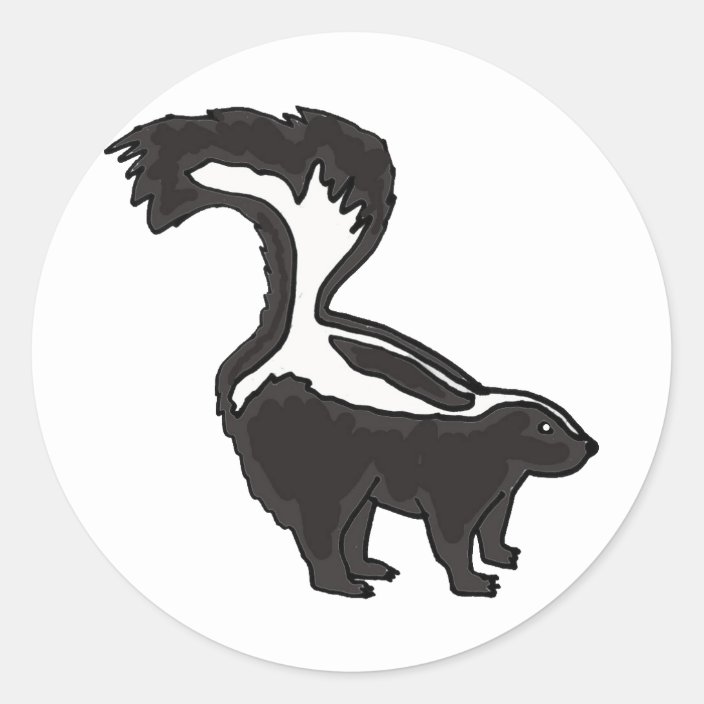 AC- Funny Skunk Stickers | Zazzle.ca