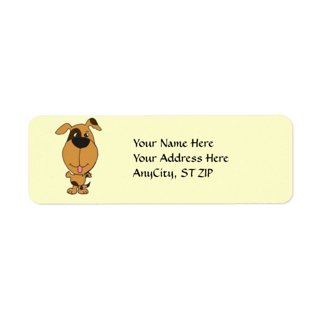 AC - Joyeux Étiquettes de adresse de chien. (Devant)