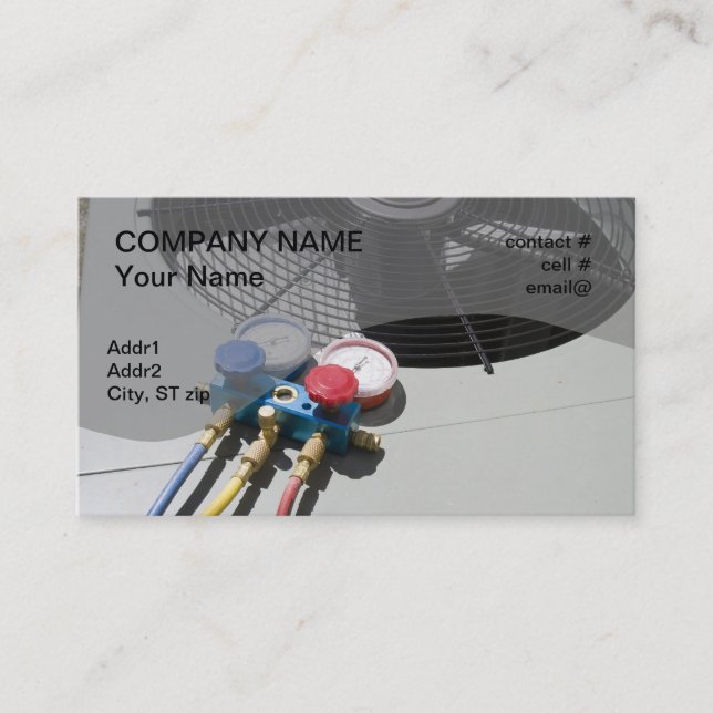 AC maintenance Business Card (Front)