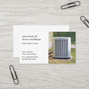 AC Service and Repair Business Card