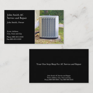 AC Service and Repair Business Card