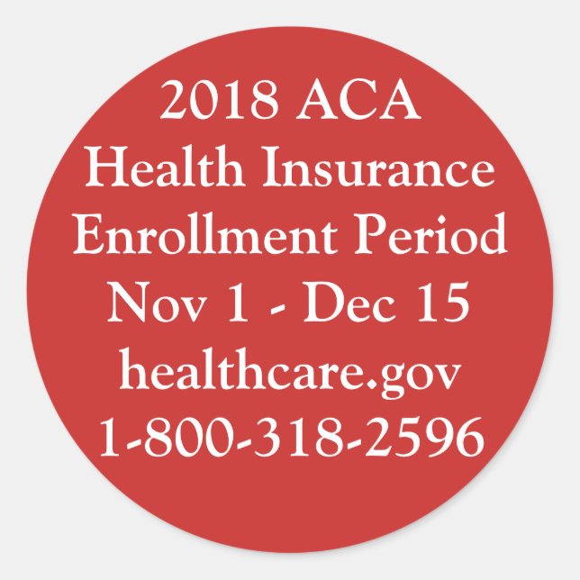ACA Enrolment Stickers - Red Hot Resistance (Front)