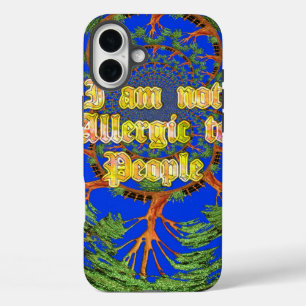 Acacia Alchemy: I Am Not Allergic to People Art  iPhone 16 Plus Case