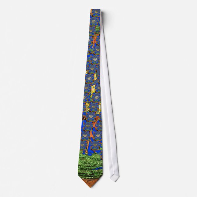 Acacia Alchemy: I Am Not Allergic to People Art  Tie (Front)