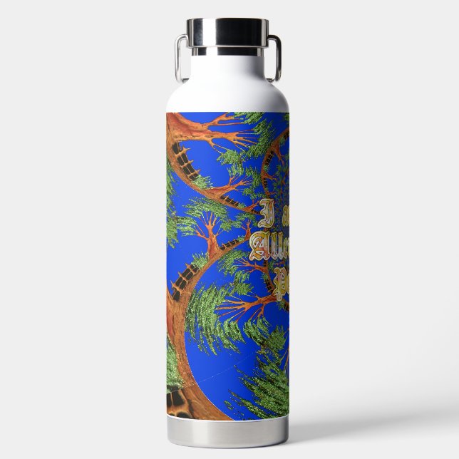 Acacia Alchemy: I Am Not Allergic to People Art  Water Bottle (Front)