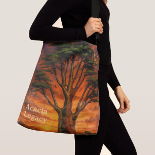 Acacia Legacy™: Sunrise Landscape Timeless Afric Crossbody Bag