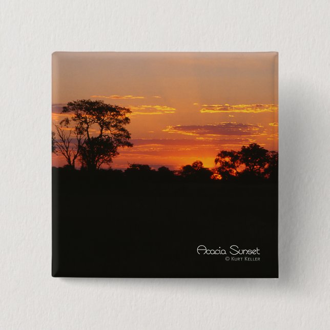 Acacia Sunset 2 Inch Square Button (Front)