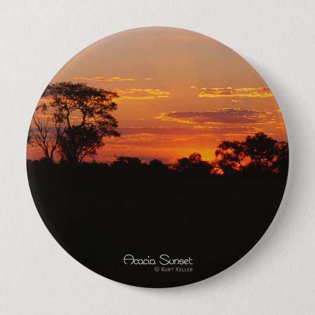 Acacia Sunset 4 Inch Round Button (Front)