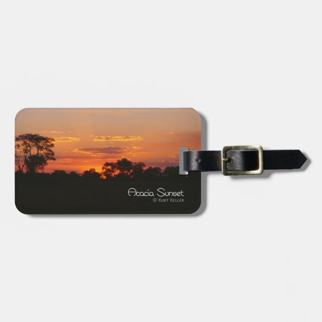 Acacia Sunset Luggage Tag (Front Horizontal)