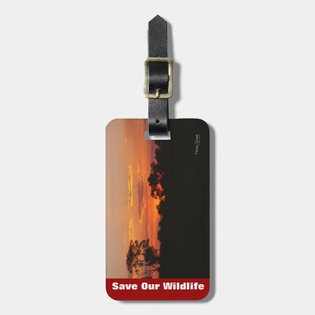 Acacia Sunset Luggage Tag (Front Vertical)