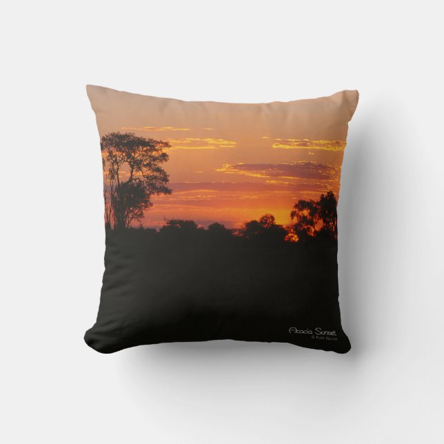 Acacia Sunset Throw Pillow (Front)