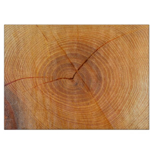 Acacia Tree Cross Section Glass Chopping Board