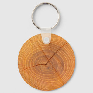 Acacia Tree Cross Section Key Ring