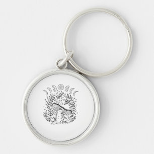 Academia Goblincore Cottagecore Aesthetic Witchy M Keychain