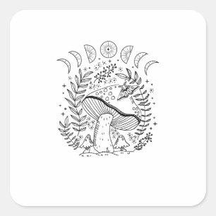 Academia Goblincore Cottagecore Aesthetic Witchy M Square Sticker
