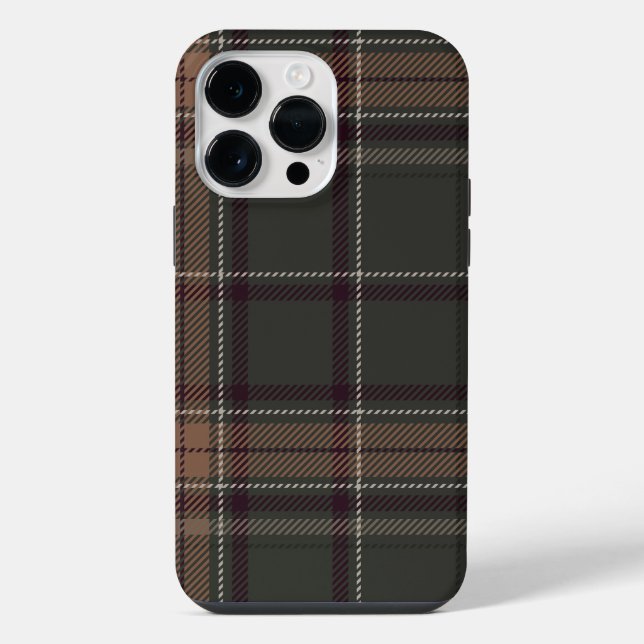 Academia Green Plaid iPhone Case (Back)