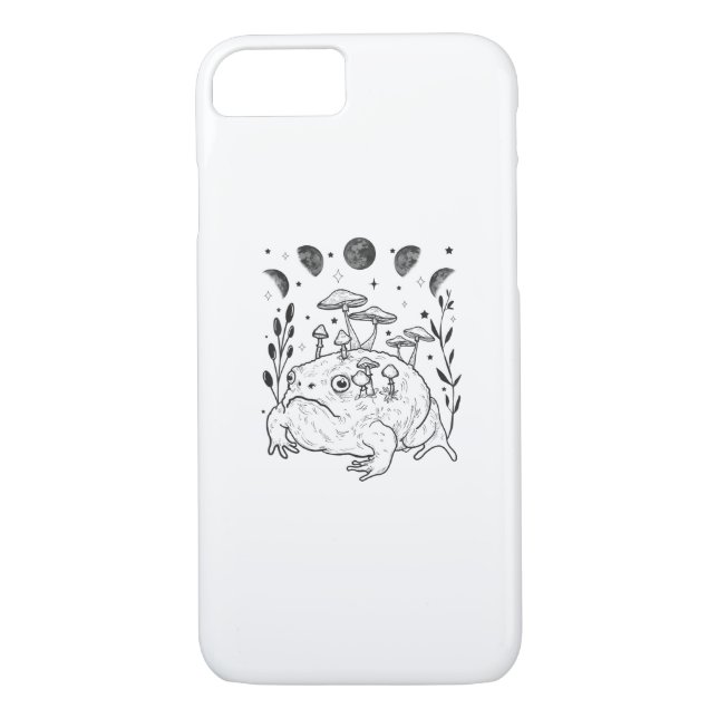 Academia Moon Witchy Goblincore Aesthetic Frog Case-Mate iPhone Case (Back)