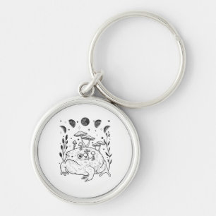 Academia Moon Witchy Goblincore Aesthetic Frog Keychain