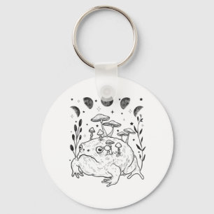 Academia Moon Witchy Goblincore Aesthetic Frog Keychain