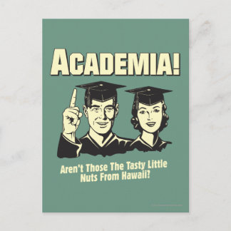 Academia: Tasty Nuts From Hawaii Postcard