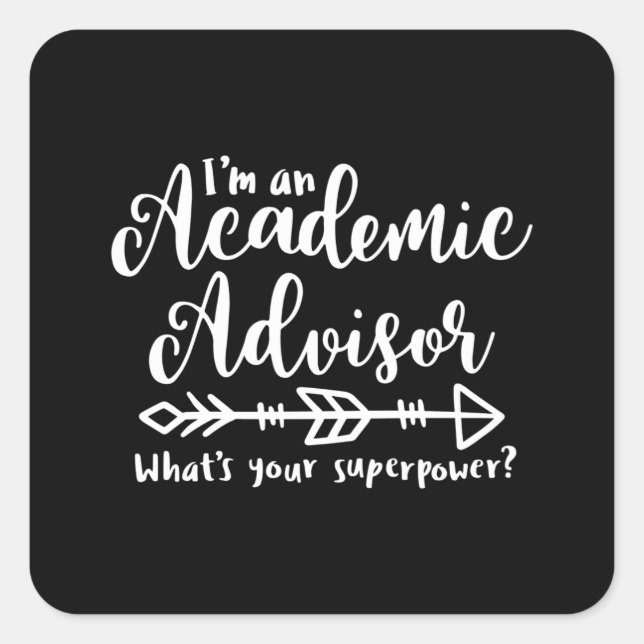Academic advisor, college advisor square sticker (Front)