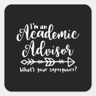 Academic advisor, college advisor square sticker