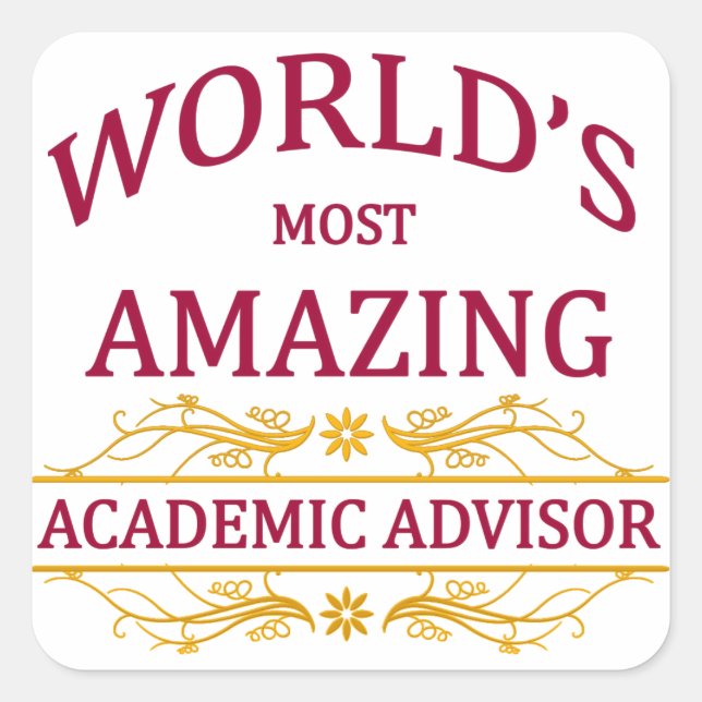 Academic Advisor Square Sticker (Front)