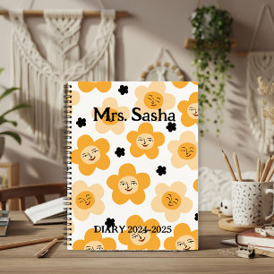 Academic Diary 2024-2025 Customized /Teacher retro Notebook