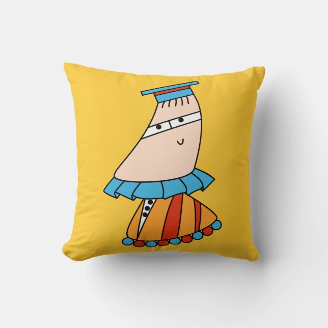 Academic dress kawaii cartoon character pillows (Front)