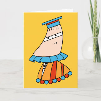 Academic dress kawaii character greeting cards