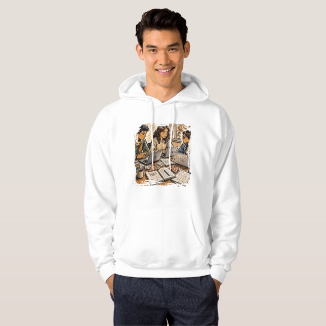 Academic Grind Study Crew • Cozy College Study Ses Hoodie (Front Full)
