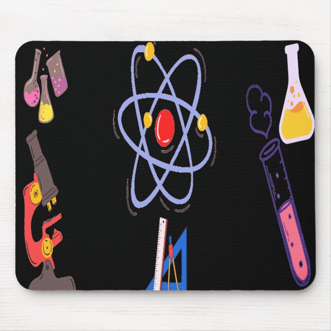 Academic Mouse Pad With Scientific Elements (Front)