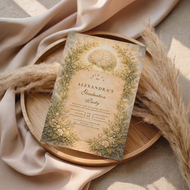 Academic Psychology Graduation Invitation (Creator Uploaded)