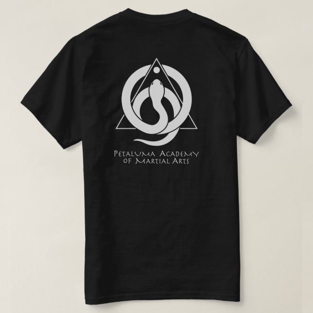 Académie de Petaluma de T-shirt des arts martiaux (Design dos)