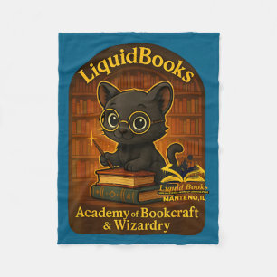 Academy Bookcraft Wizard Cat Magic Design Fleece Blanket
