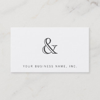 Academy Engraved Ampersand Black Business Card