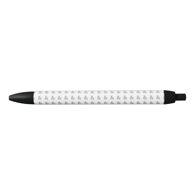Academy Engraved Ampersand Black Ink Pen (Front)