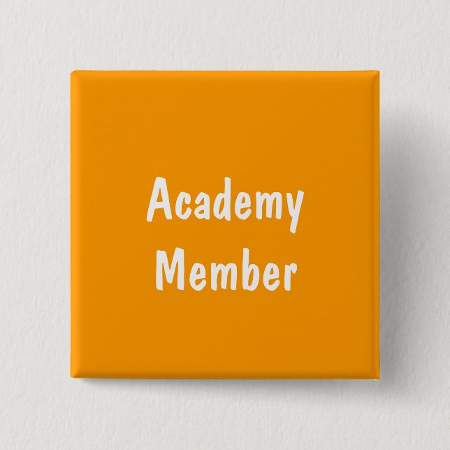 Academy Member 2 Inch Square Button (Front)