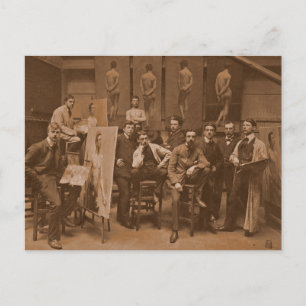 Academy of Antwerpen 1907 Vintage Photograph Postcard