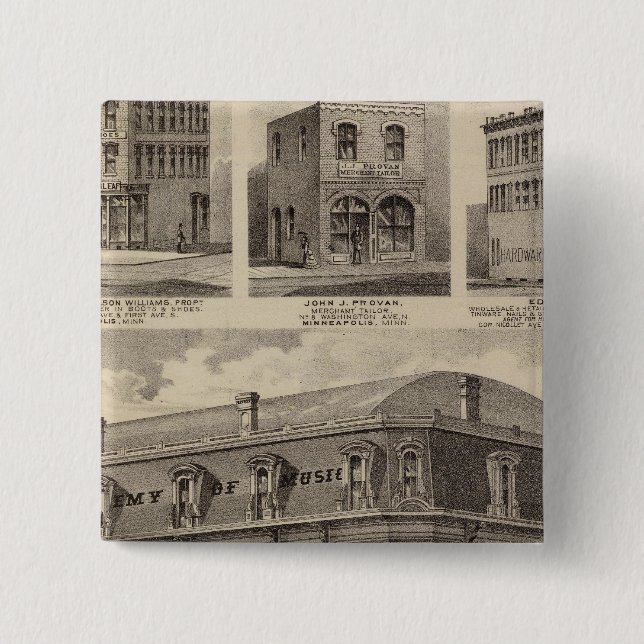 Academy of Music, Minnesota 2 Inch Square Button (Front)