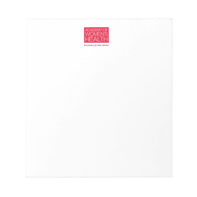 Academy of Women's Health notepad (Front)