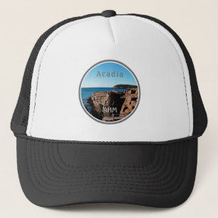 Acadia Grey Thunder Hole National Park Maine Trucker Hat