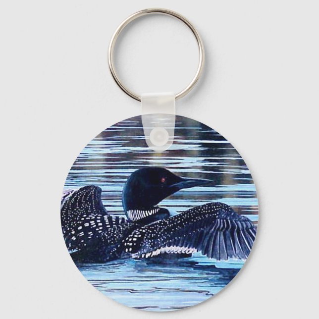 Acadia Loon Keychain (Front)