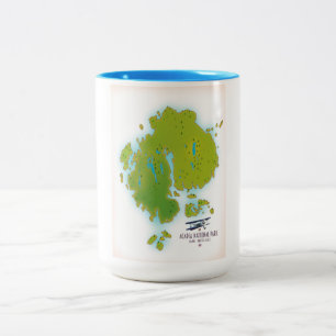 Acadia, Maine National Park map Travel map. Two-Tone Coffee Mug