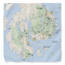 Acadia map bandana