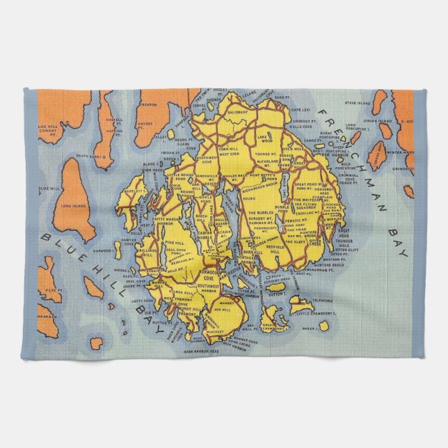 Acadia - Mt Desert Island  Kitchen Towel (Horizontal)