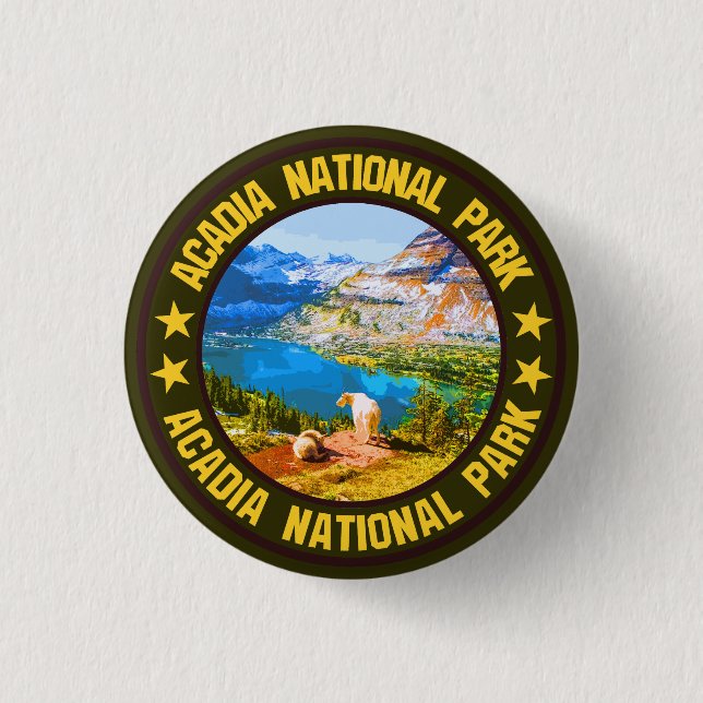 Acadia National Park                               1 Inch Round Button (Front)