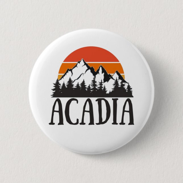 ACADIA NATIONAL PARK 2 INCH ROUND BUTTON (Front)